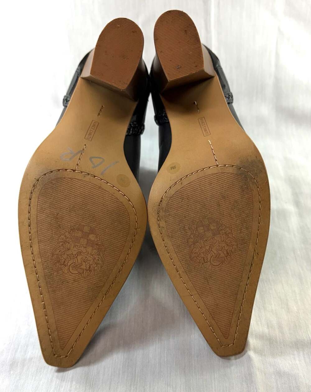 Vince Camuto VC-Delsimba Black Leather Ankle Boots Size 9M - Picture 5 of 6